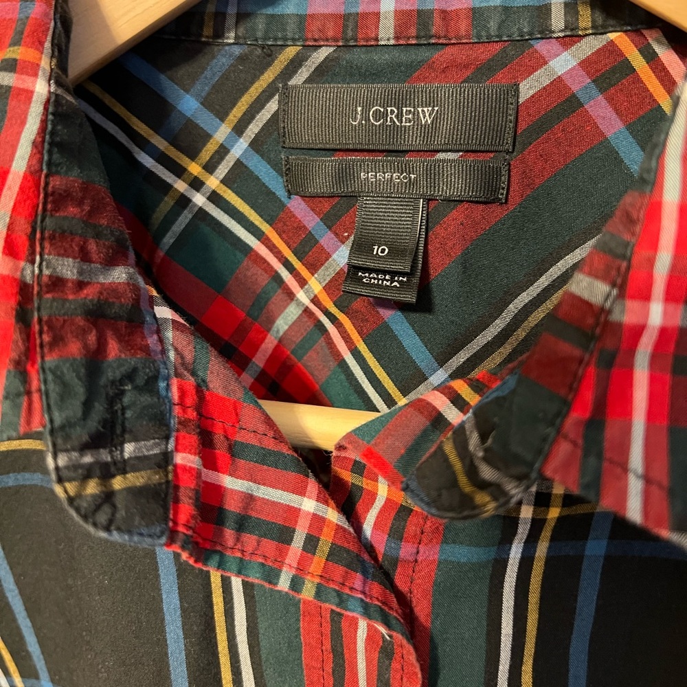 JCrew Stewart Plaid Button Up